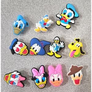 Disney Donald & Daisy Duck Shoe Charms 11 Pieces Mixed Lot NWOTS